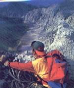 Hiker on Top of Volcano